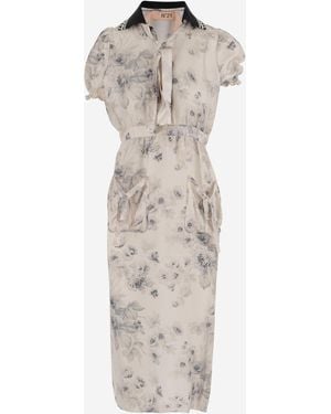 N°21 Viscose Dress With Floral Pattern - Red