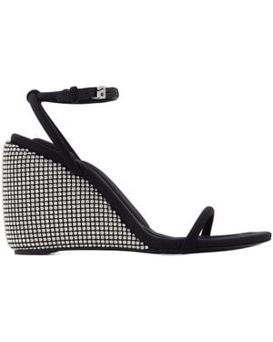 Alexander Wang Dahlia Crystal Wedge Heels - Black
