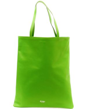 LA ROSE Leather Tote Bag Lime - Green
