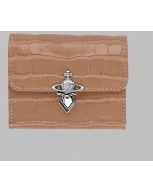 Vivienne Westwood Mini Luxe Leather Wallet For - Natural