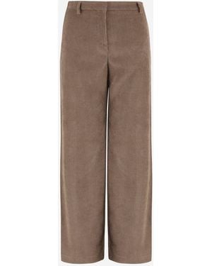 F.it Tailored Corduroy Trousers Polyester - Brown