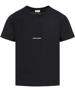 Saint Laurent Crew Neck T Shirt - Black