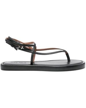 Paris Texas Sandalias de cuero de París Texas - Negro