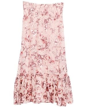 Alice + Olivia Falda Larga Stevie Con Volantes - Rosa