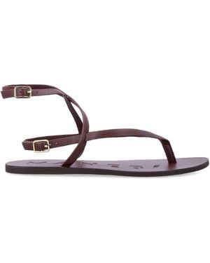 Manebí Flache Schuhe Lila - Mettallic