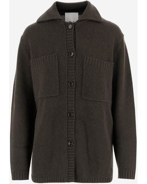 Allude Anspielende Wolle und Kaschmir -Strickjacke anspielend - Grau