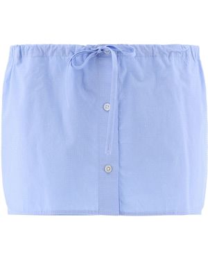 Alexander Wang Draw String Skort mit Crystal Hotfix - Blau