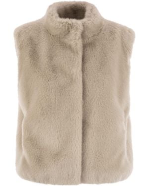 Herno Resort Weste in Fauxpelz - Natur