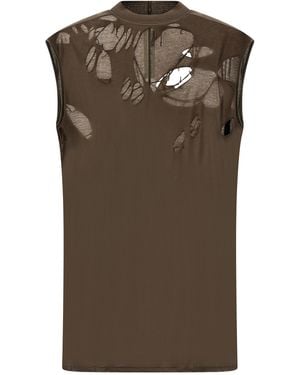 Rick Owens 'Telp T' Top - Marrone