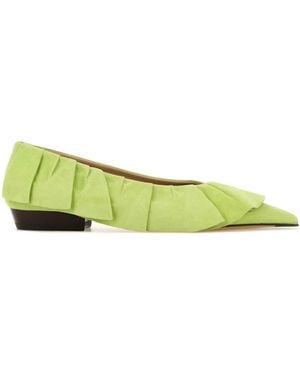 JW Anderson Ruffle Ballerina W - Green