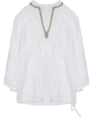 120% Lino Linen Classic Shirt - White
