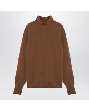 Drumohr Camel Coloured Turtleneck Jumper - Brown