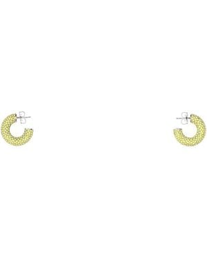 AMINA MUADDI Embellished Metal Mini Cameron Earrings - Yellow