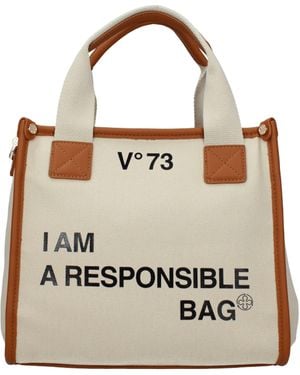 V73 Borse A Mano Responsibility Bis Donna Tessuto/Cuoio - Metallic