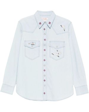 Filson W`s Besticktes Westernhemd - Weiß