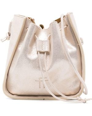 forte_forte Beuteltasche aus Leder - Natur