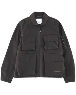 and wander Pocket Zip Jacket - Black