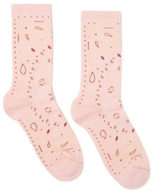Alanui Bandana Sokken Zacht Roze Veelkleurig