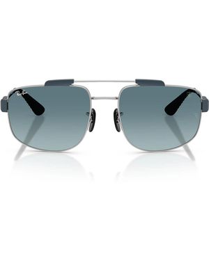 Ray-Ban Sonnenbrille Rb3789 M F1383 M X Scuderia Ferrari Silber/Blau Farbverlauf Grau Unisex