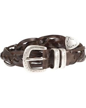 Alberto Luti Geflochtener Ledergürtel - Braun