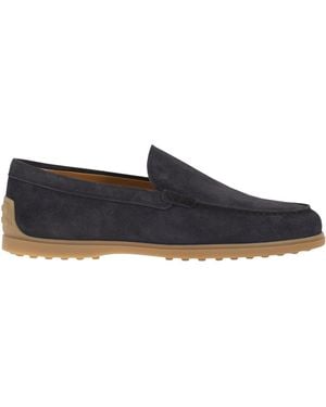 Tod's Suede Leather Slipper Moccasin - Blue