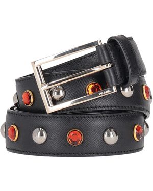 Prada Stoffen Gespriem - Zwart