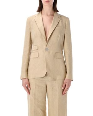 Ralph Lauren Slim Fit Linen Parker Blazer - Natural