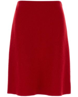 Miu Miu Flannel Skirt - Red
