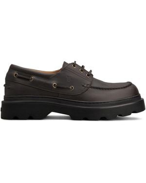 Tod's Tod 's Lederen Loafers - Zwart