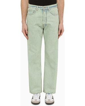 Palm Angels Regular Mint Denim Jeans - Green
