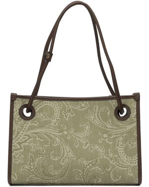 Etro Shopping Eyes Medium Shoulder Bag - Green