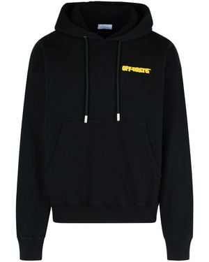 Off-White c/o Virgil Abloh Aus weißem schwarzem Baumwoll -Sweatshirt