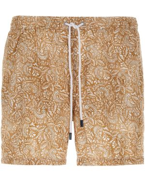 Barba Napoli Paisley Floral Badeanzug - Natur