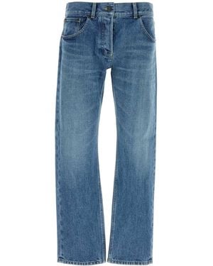 The Row Straight Mid Rise Jeans - Blue