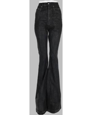 Rick Owens High-Waist Flared Jeans - Black
