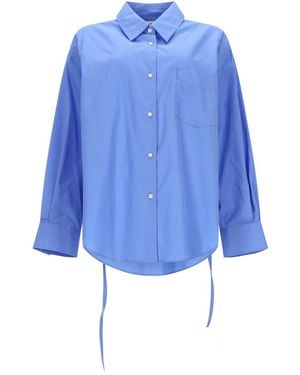 Aspesi Shirt With Ties Cotton - Blue