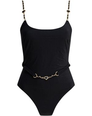 Zimmermann "Daylight Chain Scoop" Swimsuit - Black