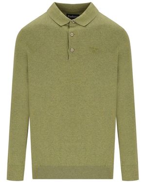 Barbour Pima Laurel Knitted Polo Shirt - Green