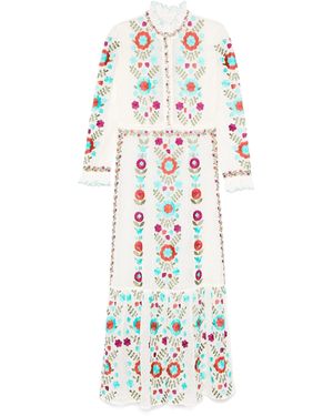 Antik Batik Ary Maxikleid - Weiß