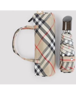 Burberry Check Compact Umbrella - Multicolour