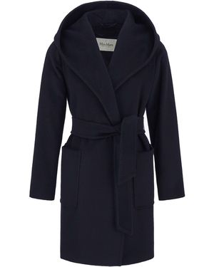 Max Mara Abrigo tipo bata de lana color camel Rialto de - Azul