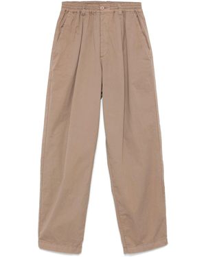 Paura Gerard Trousers Whit Pence - Natural