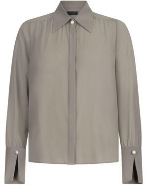 Liu Jo Blouse Met Kraag Met Kralen - Grijs