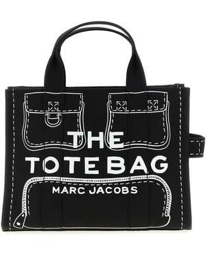 Marc Jacobs 'der Trompe L"Oeil Cargo Canvas Medium" Handtasche - Schwarz