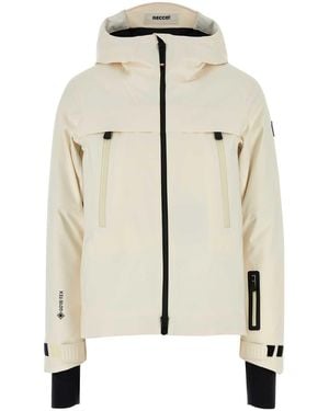 Moncler Ivory Polyester Chanavey Down Jacket - Natural