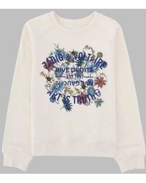 Zadig & Voltaire Kids Cotton Sweatshirt With Stretch Trims - Multicolour