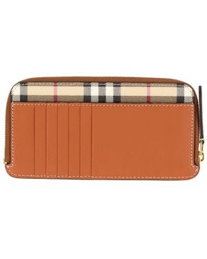 Burberry Portacarte "Check" - Brown