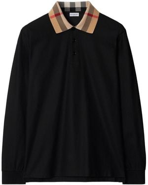 Burberry Cotton Polo Shirt - Black