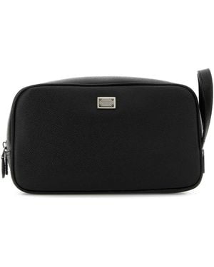 Dolce & Gabbana Leather Beauty Case - Black