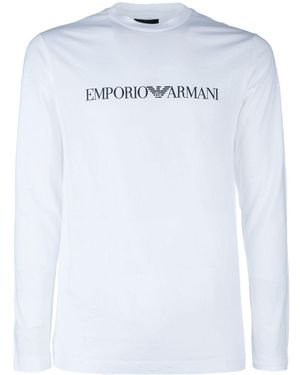 Emporio Armani T-Shirt mit Logo-Print - Weiß